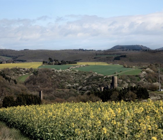 Blick auf die beiden Monreal Burgen, © Foto: Laura Rinneburger, Quelle: Touristik-Büro Vordereifel