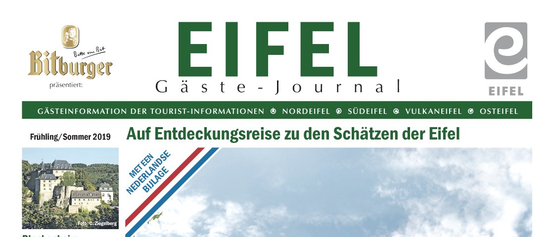 Eifel Gäste-Journal - Ausgabe Frühling/Sommer 2019, © Tourist-Information Bitburger Land